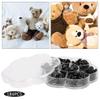 Watris Veiyi 184PCS Plastic Safety Eyes, Stuffed Animal Eyes, Black Crochet Eyes, Craft Doll Toys Eyes, Mushroom Domed Sewing Buttons for Amigurumi Stuffed Doll Plush Animal Puppet view 4