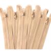 10-25 Pack 14-36 Inch Separating Jacket Sports Zippers for Coats, Sewing, Gauge 5 - Natural/Beige, 14" - 25 Inch Zippers view 1