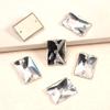 Crystal Clear 18x25mm Rectangle Glass Flat Back Strass Sew On Rhinestone Glitter Gems Stones Rhinestones for Sewing Fabric Clothes view 3