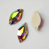 14x30mm Leaf K10 Glass Sew On Rhinestones Sewing Crystals AB Flat Back Stones for Clothes Accessories Wedding Dress view 3
