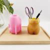 Art Body Vase Concrete Flower Pot Silicone Mold Succulent Planter Cement Plaster Clay Mold Epoxy Resin Pen Brush Holder Mold view 4