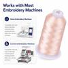 Simthread 5500Yds Embroidery Thread 5000M, 40WT 100% Polyester Machine Embroidery Thread, High-Yardage Spool for Brother, Singer, Janome, Babylock, Husqvarna Machines, Linen 307 view 3