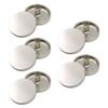ECYC 10 Pcs 10mm Metal Shank Buttons, Metal Sewing Buttons Flat Button Jack Coat Shirt Trousers Buttons for DIY Crafts Sewing,Silver view 1