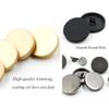 ECYC 10 Pcs 10mm Metal Shank Buttons, Metal Sewing Buttons Flat Button Jack Coat Shirt Trousers Buttons for DIY Crafts Sewing,Silver view 4