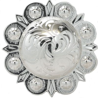 Berry Concho 2" Silver Screw Back 7864-02