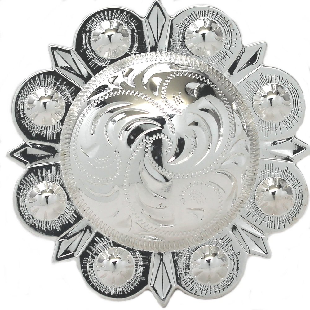 Berry Concho 2" Silver Screw Back 7864-02