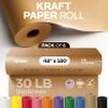Brown Kraft Paper Roll 48" x 2160" (180 feet), Pack of 6 - USA-Made Brown Wrapping Paper 30lb Thickness for Packing, Moving, Shipping, Crafts/Arts - 100% Recycled Natural Material by IDL Packaging view 4
