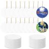 Sublimation Ceramic Ornaments - Bulk Ceramic Discs for Heat Press Printing - White Round Porcelain Personalized Xmas Tree Keepsake Crafts Gift - 48pc view 1