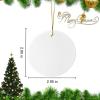 Sublimation Ceramic Ornaments - Bulk Ceramic Discs for Heat Press Printing - White Round Porcelain Personalized Xmas Tree Keepsake Crafts Gift - 48pc view 2