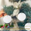 Sublimation Ceramic Ornaments - Bulk Ceramic Discs for Heat Press Printing - White Round Porcelain Personalized Xmas Tree Keepsake Crafts Gift - 48pc view 4