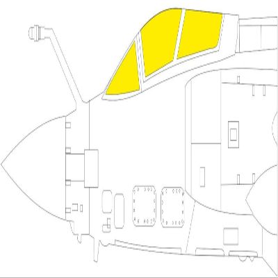 Edudo EDUEX906 1/48 Blackburn Buccania S.2C/D Paint Mask Sticker (For Airfix) Masking Sticker for Plastic Models