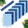 MIAHART 30 Sheets Merry Christmas Pattern Paper Set A4 Size 10 Designs Festival Decorative Craft Paper Double-Sided for Card Making Scrapbook, Blue and White view 2