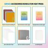 HTVRONT Automatic Heat Press Accessories - 52 Pcs Heat Press Supplies for Intelligent Press Machine, All-in-One Starter Kit, Include Heat Transfer Material & Tools view 2