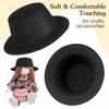 STOBOK Miniature Formal Hats 6Pcs - Black Tops, Small Fabric Ornaments for DIY Crafts, Party Accessory Decoration (5.23/13.3cm Black Santa Hat) view 3