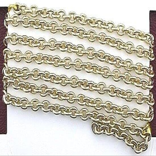 4x3 4mm x 3mm Three Foot Oval Gold Plated Chain TFC20