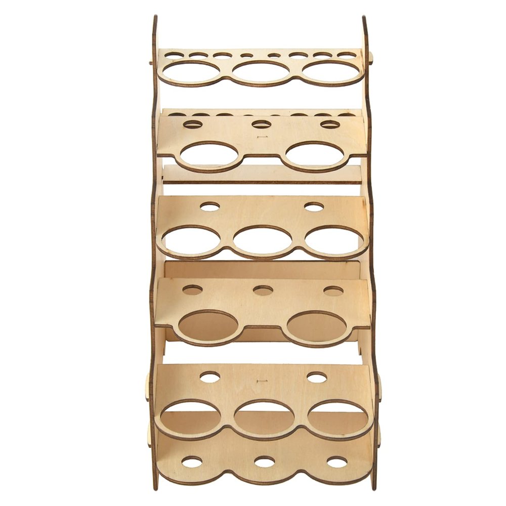DIY Paint Bottle Brush Rack Epoxy Tool Multilayer Wood Organiser Storage Display Stand (13 Holes 35mm)