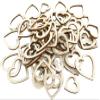 100pcs Heart Shape Wooden Embellishments Wood Craft Pendant Wooden Chips for Arts Crafts DIY Wedding Decoration view 1