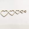 100pcs Heart Shape Wooden Embellishments Wood Craft Pendant Wooden Chips for Arts Crafts DIY Wedding Decoration view 2