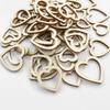 100pcs Heart Shape Wooden Embellishments Wood Craft Pendant Wooden Chips for Arts Crafts DIY Wedding Decoration view 4