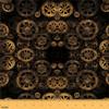 Golden Ndustrial Gear Fabric by The Yard, Steampunk Style Upholstery Fabric for Chairs, Sofa, Clocks Theme Quilt, Mechanical Device Indoor, Craft Patchwork DIY Gift Idea, 10 Yards, Black view 1