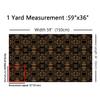 Golden Ndustrial Gear Fabric by The Yard, Steampunk Style Upholstery Fabric for Chairs, Sofa, Clocks Theme Quilt, Mechanical Device Indoor, Craft Patchwork DIY Gift Idea, 10 Yards, Black view 2