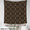 Golden Ndustrial Gear Fabric by The Yard, Steampunk Style Upholstery Fabric for Chairs, Sofa, Clocks Theme Quilt, Mechanical Device Indoor, Craft Patchwork DIY Gift Idea, 10 Yards, Black view 3