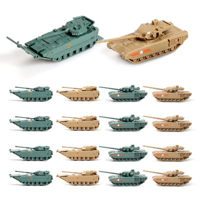 ViiKONDO 1/144 Scale Toy Tank Model Kit Military Vehicle Russian T-14 Armata vs China ZTD-05 Army Assembly Tabletop Wargame Diorama Hobby Building 16PCS