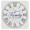 FINGERINSPIRE 11.8x11.8 in Family Clock Stencil - Create DIY Crafts with Time Spent Words Plastic Reusable Decor Stencil for Painting view 1