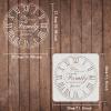 FINGERINSPIRE 11.8x11.8 in Family Clock Stencil - Create DIY Crafts with Time Spent Words Plastic Reusable Decor Stencil for Painting view 2