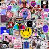 BulbaCraft 100Pcs Weirdcore Stickers, Weird Stickers for Adults, Weird Gifts, Psychedelic Decals, Trippy Decals, Weirdcore Accessories, Gifts for Women & Men view 1