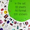 BulbaCraft 100Pcs Weirdcore Stickers, Weird Stickers for Adults, Weird Gifts, Psychedelic Decals, Trippy Decals, Weirdcore Accessories, Gifts for Women & Men view 2