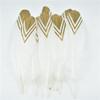Zamihalaa - Gold Dipped Natural White Feathers for Crafts DIY Decor Feathers for Crafts Wedding Feathers for Jewelry Making Plumes view 1