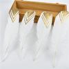 Zamihalaa - Gold Dipped Natural White Feathers for Crafts DIY Decor Feathers for Crafts Wedding Feathers for Jewelry Making Plumes view 2