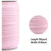 Bristlegrass Shiny Fold Over Elastic Band for Sewing 5/8" 15mm FOE Roll Spool Stretchy Ribbon for Hair Tie Headband Dress DIY Sewing Trim (B-5/8 Inch x 50 Yards,Rose Pink) view 3