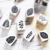 8 Pieces Wood Rubber Stamps Plant Decorative Leaf Monstera Green Design Set for DIY Crafting, Scrapbook, Painting, Letters Diary, Card Making, Gift WAKUWAKU Made in Japan Tokyo view 2