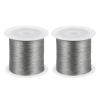 HARFINGTON 2pcs 0.2mm Nylon Cord Satin Silk Trim Beading String Chinese Knotting Cord Hand Knitting String Bracelet Thread for Bracelets, Beading, DIY Making, Ornaments, Grey, 328ft view 1