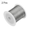 HARFINGTON 2pcs 0.2mm Nylon Cord Satin Silk Trim Beading String Chinese Knotting Cord Hand Knitting String Bracelet Thread for Bracelets, Beading, DIY Making, Ornaments, Grey, 328ft view 3