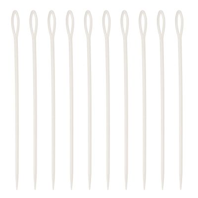 HARFINGTON 20pcs Plastic Sewing Needles, 15cm Length Large Eye Blunt Needles Learning Needles for Sewing Handmade Crafts DIY Notions Stitching, White