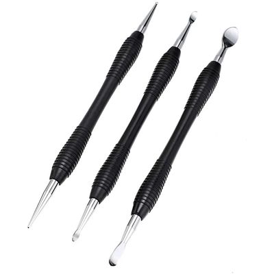 Yothfly 3PCS Leather Craft Styling Grooving, Leather Embossing Spoon Styling Engraving Kit for Leather Pressing/Edged