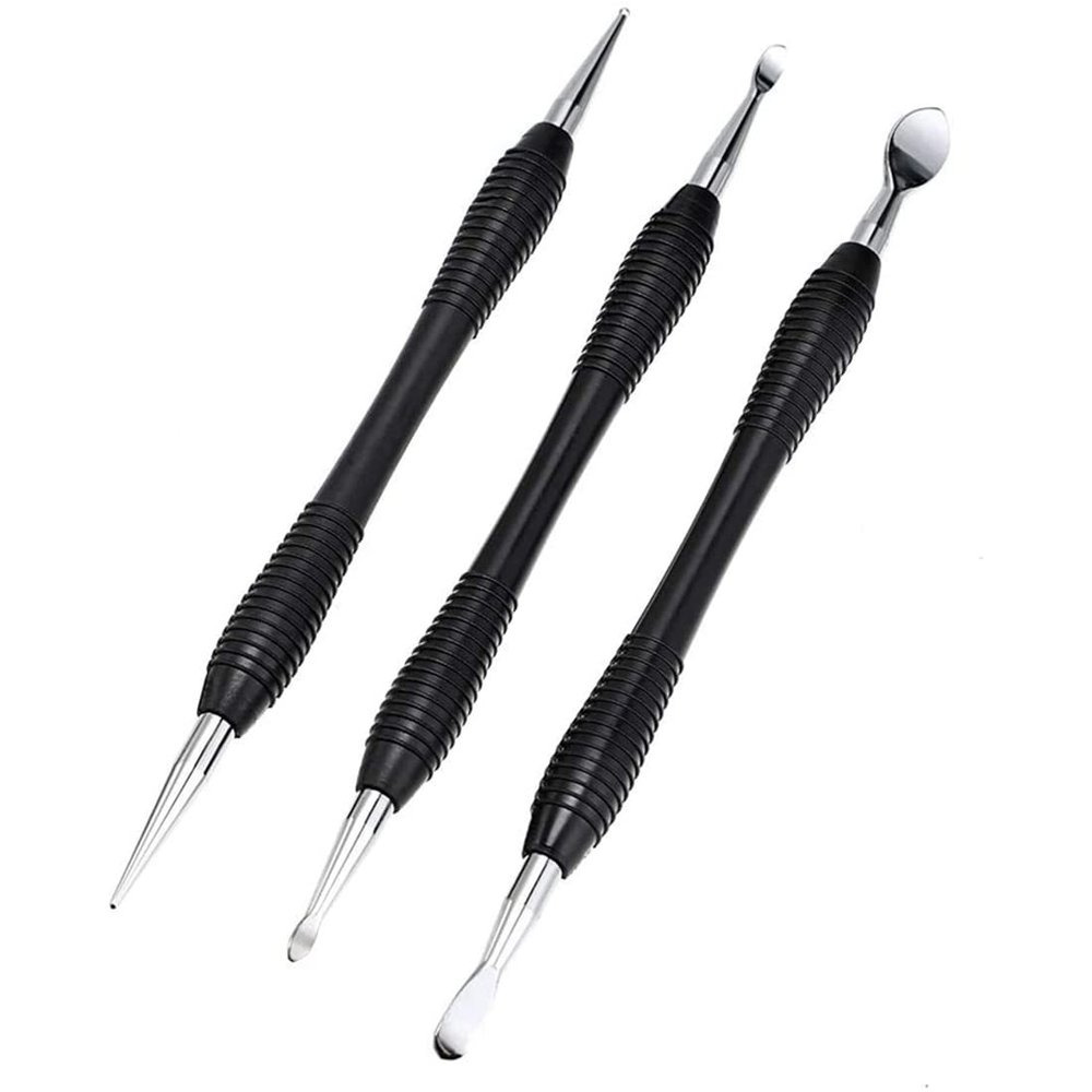 Yothfly 3PCS Leather Craft Styling Grooving, Leather Embossing Spoon Styling Engraving Kit for Leather Pressing/Edged