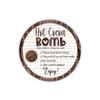 100 Hot Cocoa Bomb Labels, 2-Inch Round Stickers for Handmade Chocolate Cocoa Bomb Vendors with Instructions view 1