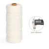 Macrame Cord 2mm x 220Yards (656Feet), Natural Cotton Macrame Rope - 2 Strands Twisted Macrame Cotton Cord for Wall Hanging, Plant Hangers, Crafts, Gift Wrapping and Wedding Decorations, Caramel view 3
