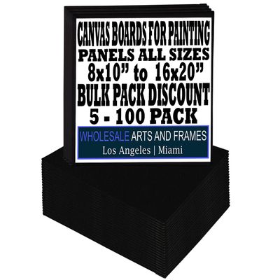11x14 Black Canvas Boards for Painting Bulk 12 Pack.Paint Canvases for Painting Art.Artist Blank Canvases for Painting 11x14 Canvas Panels.Quality Acid Free Primed Canvas Boards for Acrylic,Oil etc