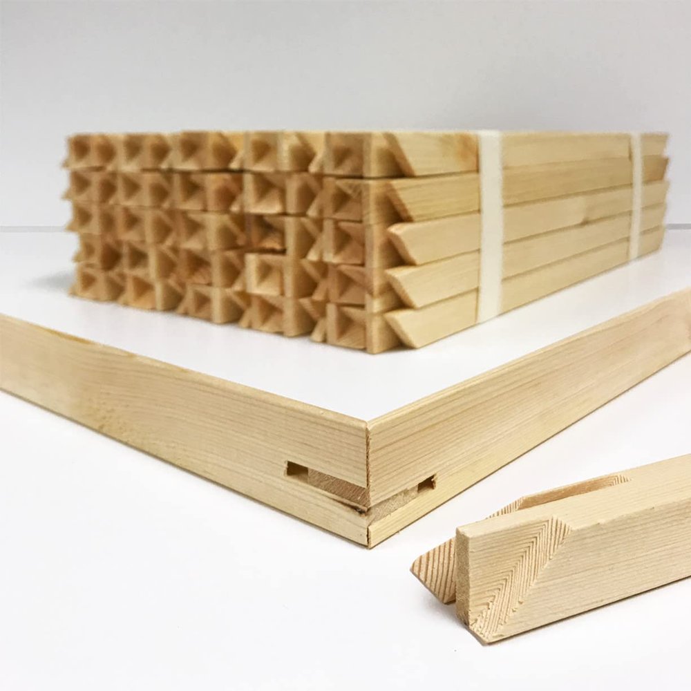 Canvas Stretcher Bars 46" 50 Pk 1.5" Heavy Duty Canvas Stretcher Frames, Extra Large Stretcher Bars for Canvas Paintings,Prints.Solid Wood Frame for Canvas Stretching Custom Size 6-96",Kiln Dried Pine