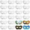Leyndo 48 Pcs Paper Mache Masks Half Face White Masquerade Mask DIY Blank Mardi Gras Halloween Cosplay Party (Classic Style) view 1