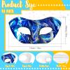 Leyndo 48 Pcs Paper Mache Masks Half Face White Masquerade Mask DIY Blank Mardi Gras Halloween Cosplay Party (Classic Style) view 2