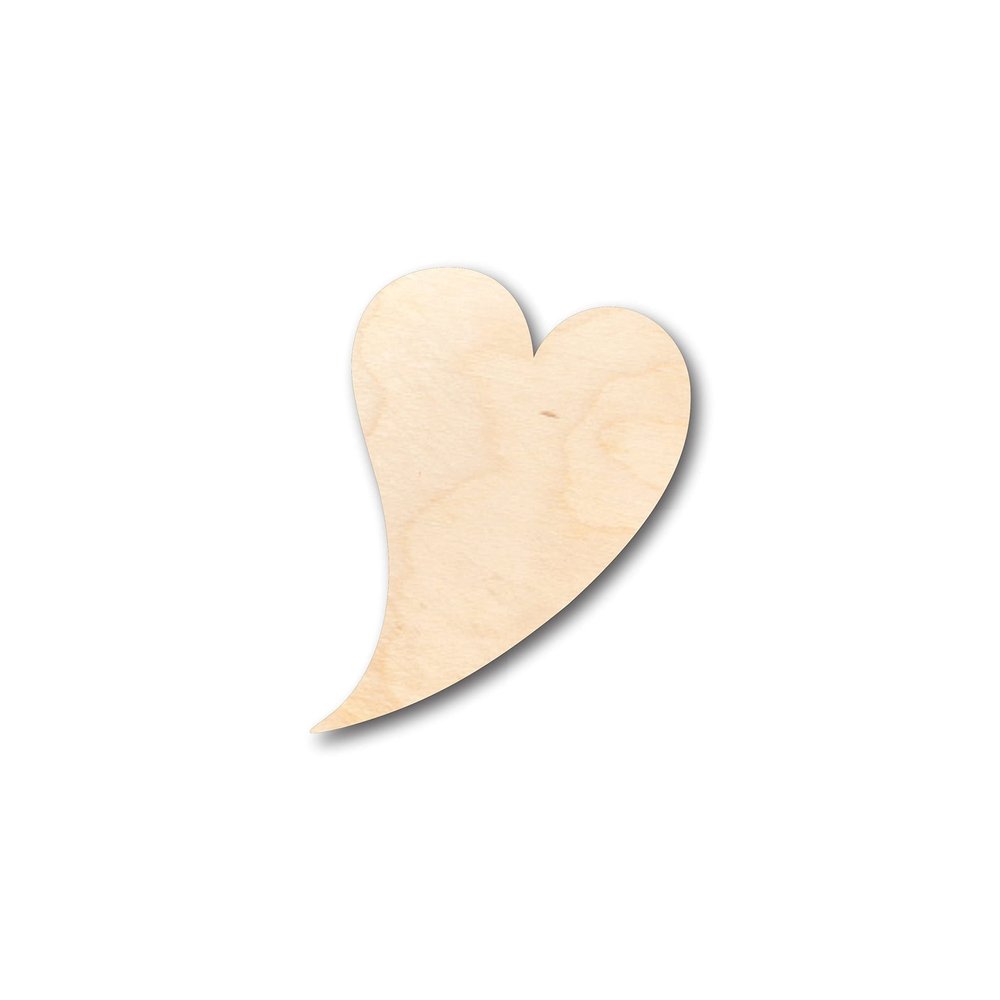 Unfinished Wood Flying Heart Shape Craft up to 46" DIY 10" / 1/8"