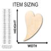 Unfinished Wood Flying Heart Shape Craft up to 46" DIY 10" / 1/8" view 2