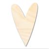 Unfinished Wood Primitive Heart Shape | Valentine's Day | Craft Cutout | Up to 46" 12" / 1/8" view 1