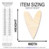 Unfinished Wood Primitive Heart Shape | Valentine's Day | Craft Cutout | Up to 46" 12" / 1/8" view 2